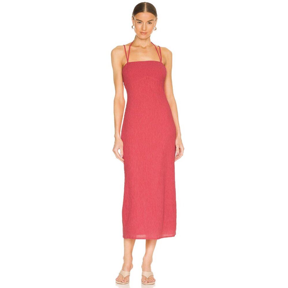 House of Harlow 1960 x Revolve Andros Bright Pink Fuchsia Sleeveless Midi Dress